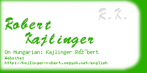 robert kajlinger business card